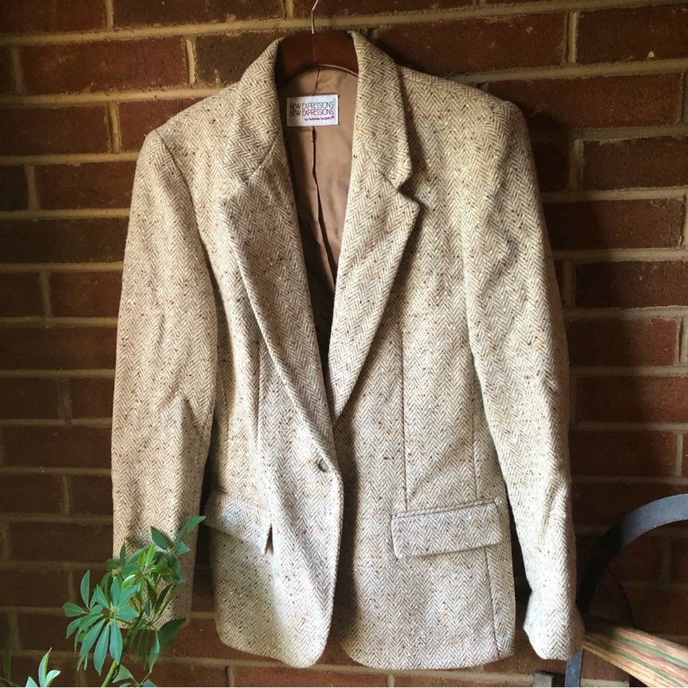 New Expressions Wool Tweed Blazer, Small